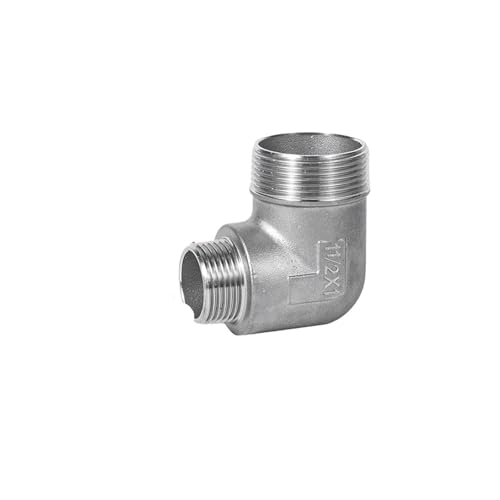 304 Edelstahl Doppelter Außendraht-Reduzierwinkel rechtwinklig 90-Grad-Außendrahtgewinde Außenzahn-Reduzierwinkel 4 Minuten 6 Minuten 1 Zoll(G1-1/2*G1 square) von JEQGDLUI