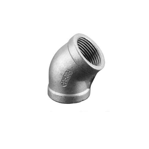 304 Edelstahl-Verbindung, Innendraht, direkter T-Winkel, 6 Minuten bis 4 Minuten, Zubehör for Wasserrohre mit variablem Durchmesser(G3/4 45 degree elbow) von JEQGDLUI