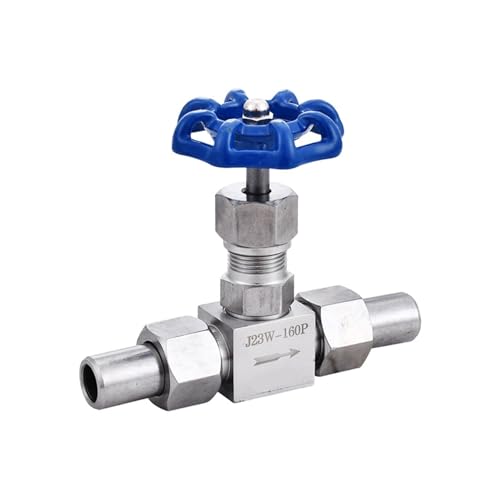 Geschweißtes Nadelventil aus Edelstahl 304 J23W-160P Doppelunion-Hochdruck-Absperrventil Innengewinde 4 Minuten 6 Minuten 1 Zoll(304-G1) von JEQGDLUI