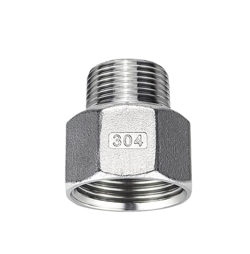 Innen- und Außendraht aus Edelstahl 304 mit variablem Durchmesser, Kopf mit Innen- und Außengewinde, Sechskantgewinde-Reduzierrohrschelle, direkt G2-G4(G2 inside*G1-1/4 outside) von JEQGDLUI