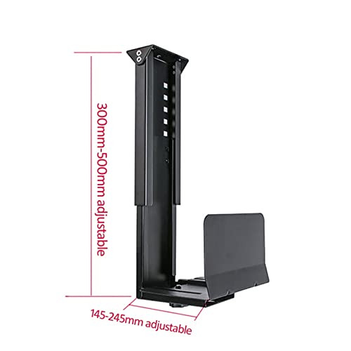 JEQGDLUI DL-GD50 Universeller PC-Gehäusehalter unter dem Schreibtisch, Wandseite, CPU-Ständer, Verstellbarer Computer-Mainframe-Aufhänger, Host-Box-Ständer, Halterung(Black) von JEQGDLUI