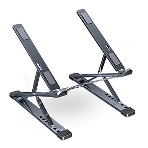 JEQGDLUI Verstellbarer Laptop-Ständer aus Aluminiumlegierung for Tablet-Tisch, Unterstützung, Notebook-Ständer, Halterung, Desktop-Kühlpad, Laptop-Halter(Gray) von JEQGDLUI