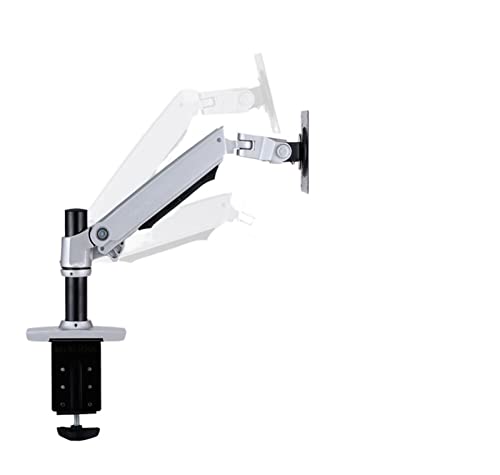 JEQGDLUI XSJ8011C Desktop Full Motion 17-32 Zoll Monitorhalterung, mechanischer Federarm, Aluminium-Monitorhalterung, Belastung 10 kg(Silver with 17cmPole) von JEQGDLUI