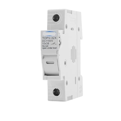 Satz DC-Sicherungshalter 10 * 38 mm Hochspannungs-Solar-Photovoltaik 1100 V TOPV-30-Basis-Photovoltaik-Systemschutz ohne Kontrollleuchte(20A,1P Without LED) von JEQGDLUI