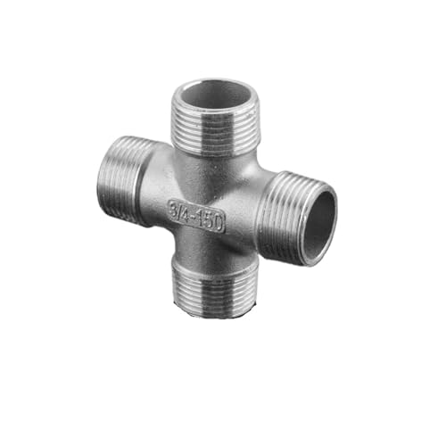 Verbindungsdraht aus Edelstahl 304 direkter externer Draht-T-Winkel 6 Minuten bis 4 Minuten Wasserrohrzubehör mit variablem Durchmesser G3/4(G3/4 External thread four-way) von JEQGDLUI