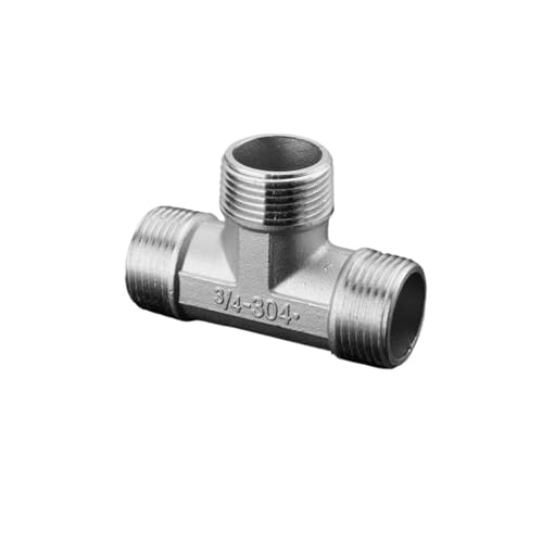 Verbindungsdraht aus Edelstahl 304 direkter externer Draht-T-Winkel 6 Minuten bis 4 Minuten Wasserrohrzubehör mit variablem Durchmesser G3/4(G3/4 Male branch tee) von JEQGDLUI