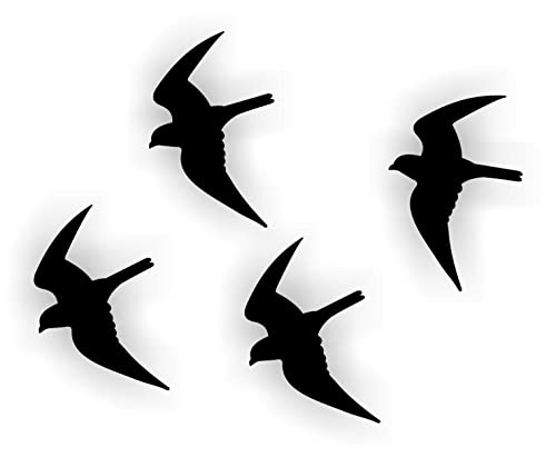 Vogelschutz Fensteraufkleber 4 Stück Schwarz von JERMA Allerhandestickers