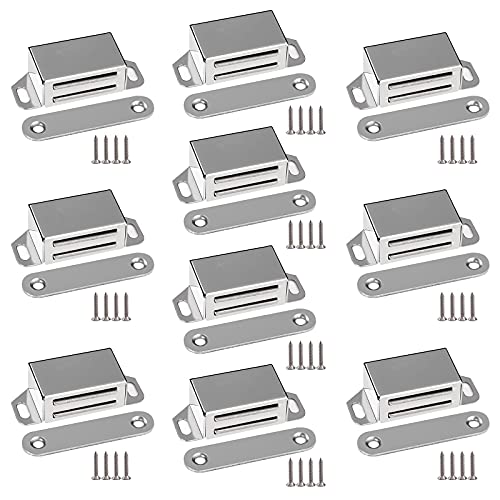 Magnetschnäpper Edelstahl 10 Stück Türmagnete 6kg Stark Magnetverschluss Schrank Magnet Türschließer Tür Magnete Schrankmagnete Möbelmagnete Magnet für Schranktür von JEROOP