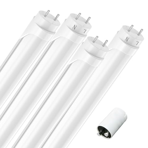 JESLED LED Leuchtstoffröhre 90 cm, T8 G13 LED Röhre Flimmerfrei, 12 Watt 1980 Lumen(165lm/W), Kaltweiß 6000K leuchtstofflampe mit Starter für Garage, Werkstatt, Unterbauleuchte, Büros, 4 Stück von JESLED