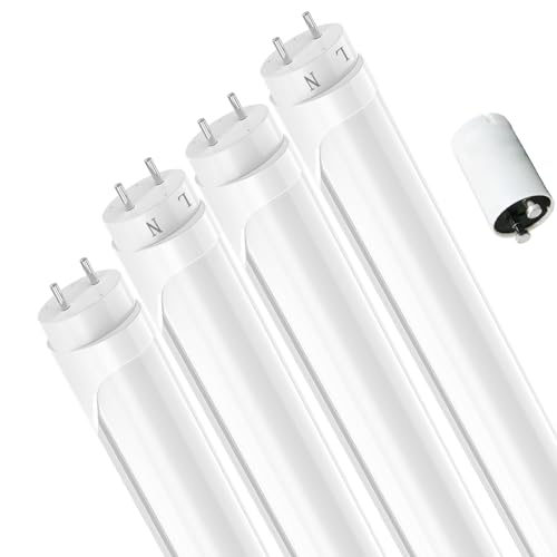 JESLED T8 G13 LED-Röhre 120cm Flimmerfrei – 18W 2970 Lumen (165lm/W) Neutralweiß 4000K, Bürolampe mit Starter – 4er-Set Leuchtstoffröhren-Tube von JESLED