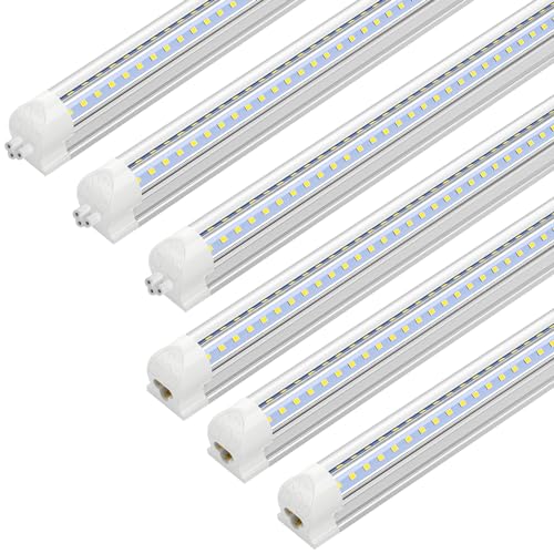 JESLED LED Röhre 120cm Komplett Set mit Fassung, 36W 4000K 5940LM Deckenleuchte Erweiterbar, Transparente Abdeckung LED Röhre für Garage, Werkstatt, Büros, Keller, 6 Stück von JESLED