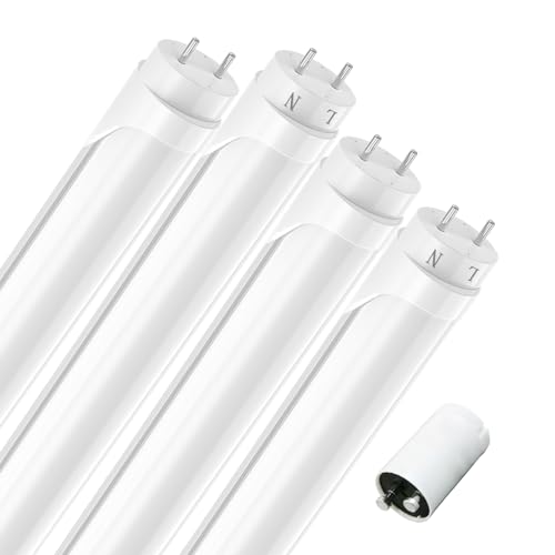 JESLED LED-Röhre 60cm T8 G13 Flimmerfrei 9W 1485 Lumen (165lm/W) 4000K Neutralweiß Röhrenlampe mit Starter – LED Tube Bürobeleuchtung, 4er Set von JESLED