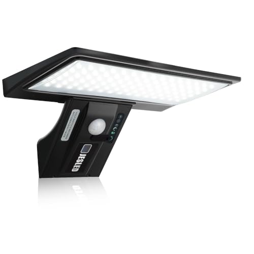 JESLED Solarlampen für Außen, 90 LED, Superhelle Solarleuchte mit Bewegungsmelder Sicherheitswandleuchte 3 Modi Wasserdichte Wandleuchte Garten.Batterie austauschbar, 1 Stück von JESLED