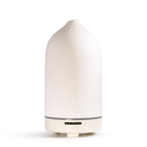 JESMAY Aroma Diffuser für Ätherische Öle, 120ml Premium Luftbefeuchter Duftöl Diffuser Keramik Raumduft Diffuser, BPA-Frei Ätherische Öle Diffusor für Schlafzimmer, Büro, Spa(Weiß) von JESMAY