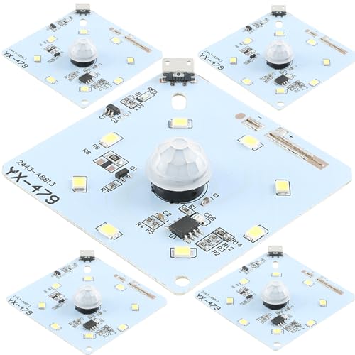 JESSINIE YX-479 Mini-LED-Nachtlicht, PIR-Bewegungsmelder, Infrarot-IR-Detektor für Körperbewegung, wiederaufladbar über USB, 3,2 V, 5 Stück von JESSINIE