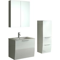 Jet-line - Badset Weiß Modernes Badezimmermöbel-Set mit Spiegelschrank & zusätzlichem Hängeschrank Jet-line - Badset Weiß Modernes Badezimmermöbel-Set mit Spiegelschrank & zusätzlichem Hängeschrank von JET-LINE