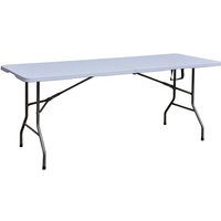 Jet-line - Buffettisch Gartentisch Klapptisch zusammenklappbar faltbar weiß grau 180x70x74cm nikolaus von JET-LINE