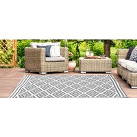 Garten Kunststoffteppich Austin grau 90x150 cm von JET-LINE