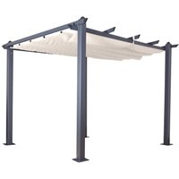 Pavillon Pergola Aluminium Luxor anthrazit-beige 4x3 m von JET-LINE