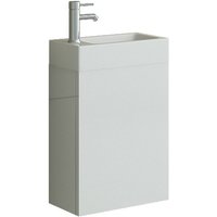 Jet-line - aarau Badset Gäste wc Badmoebel weiss Hochglanz Waschbecken schmal smc klein Waschtisch Unterschrank von JET-LINE