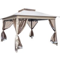 Jet-line - Pavillon Gartenpavillion Pergola Metall Outdoor Kleopatra 335x335x270cm faltbar von JET-LINE