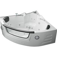 Whirlpool Badewanne Villa Carlotta 1.5 m weiß Eckwanne - Jet-line von JET-LINE