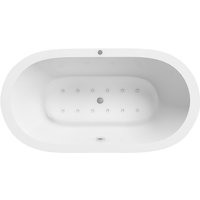 Whirlpool Badewanne luca weiss 170 x 80 cm von JET-LINE