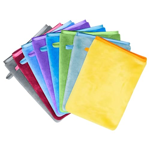 JETOP 8 Stück Mikrofaser Waschlappen Gesicht Bunt Koralle Samt Und Körper Weich Saugstark Wiederverwendbar 15x21cm Waschlappen Baumwolle Alternative Waschhandschuhe für Bad Abschminken Spa von JETOP