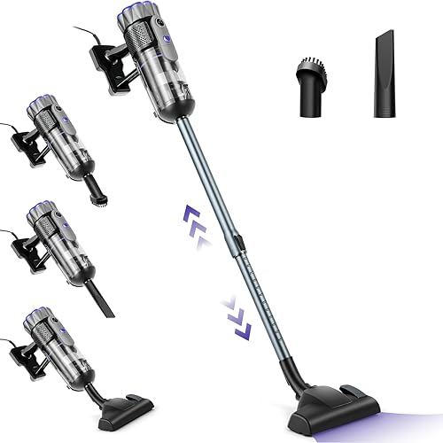 Jetzt-X12 Staubsauger mit Kabel, 600W Stielstaubsauger mit Kabel, 6-in-1 mit 21000pa HEPA-Filter und Aluminiumverlängerung.4,5m Kabel Handstaubsauger für Parkett,Teppich, Fliesen, Tierhaar. Jetzt-X12 Staubsauger mit Kabel, 600W Stielstaubsauger mit Kabel, 6-in-1 mit 21000pa HEPA-Filter und Aluminiumverlängerung.4,5m Kabel Handstaubsauger für Parkett,Teppich, Fliesen, Tierhaar. von JETZT