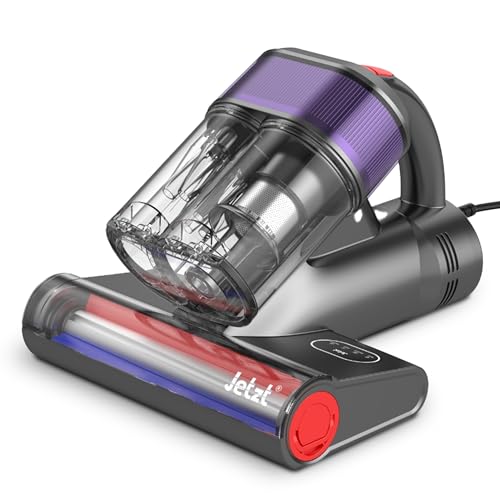 Jetzt-J17 Milbensauger für matratzen mit UV-Licht und Vibration,400W Matratzen Staubsauger 20 KPa Saugleistung, 83dB Leises Design,LED-Anzeige,Entfernt 99,9% Staub von Betten, Sofas, Tierhaare von JETZT