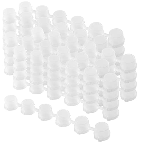 JEUIHAU 50 Streifen 3 ml Mini Farbtöpfe mit Deckel, leere Farbstreifen, Mini Farbbehälter für Kunst, Handwerk, Acrylmalerei, insgesamt 300 Töpfe von JEUIHAU