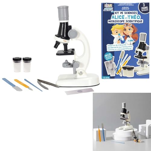 JEUX 2 MOMES, EA0037, Educational Microscope for Children, Complete kit with Tools and Samples, ideal for Scientific Exploration, Light and Ergonomic, Black, White, Size: Standard JEUX 2 MOMES, EA0037, Educational Microscope for Children, Complete kit with Tools and Samples, ideal for Scientific Exploration, Light and Ergonomic, Black, White, Size: Standard von JEUX 2 MOMES