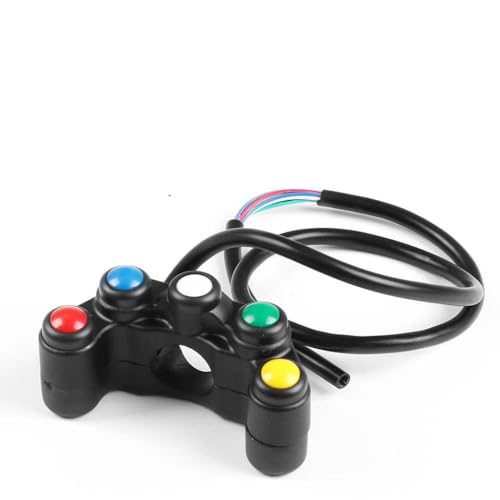 12 V 7/8 "22 mm Motorrad -Lenkschalter kompatibel mit Scheinwerfer -Nebelscheinwerfer Horn Off Start Kill Taste 12 V 7/8 "22 mm Motorrad -Lenkschalter kompatibel mit Scheinwerfer -Nebelscheinwerfer Horn Off Start Kill Taste von JEVyhbrHw