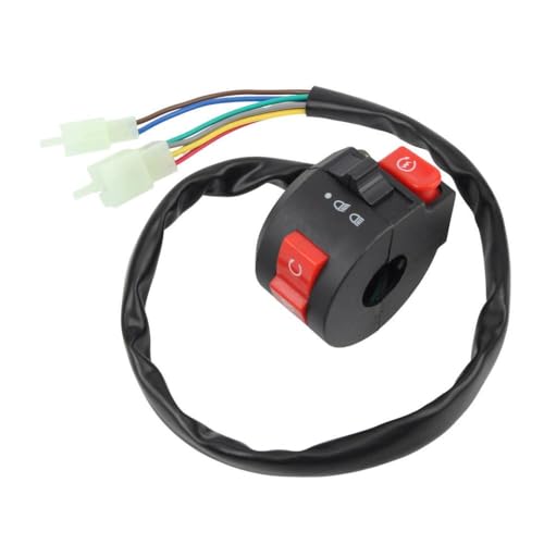 3 Funktion Lenkerschalter Kill Startlamptknöpfe kompatibel mit ATV Pit Bike Buggy Go Kart 50cc 250cc Motorrad Controller(Braun) von JEVyhbrHw