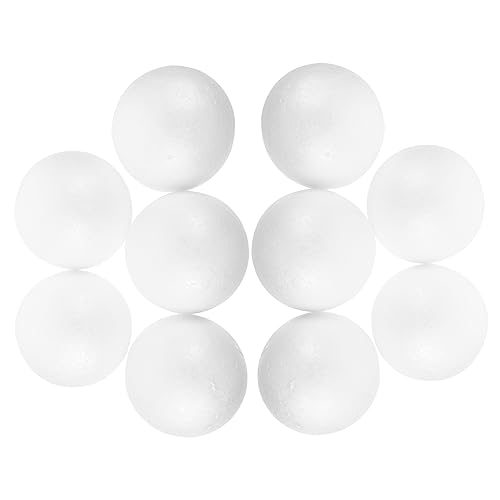 JEWEDECO 10stücke Styroporkugeln Weiße Bastel-Kugeln Für Weihnachtsdekoration Und -projekte Zum Bemalen Und Gestalten Von Kunsthandwerk Und Weihnachtsbaum-schmuck JEWEDECO 10stücke Styroporkugeln Weiße Bastel-Kugeln Für Weihnachtsdekoration Und -projekte Zum Bemalen Und Gestalten Von Kunsthandwerk Und Weihnachtsbaum-schmuck von JEWEDECO