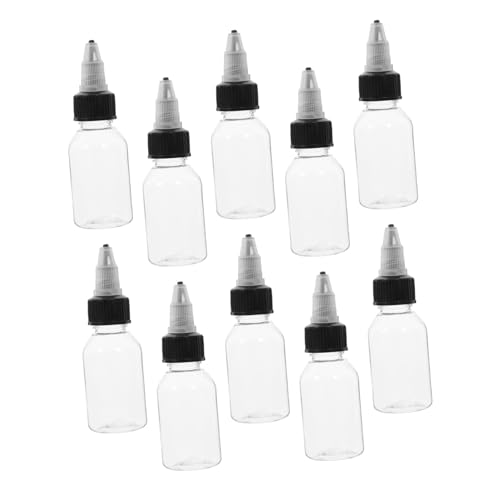 JEWEDECO 10stücke Plastikflasche Kleine Transparente Ölflasche Mit Drehverschluss Auslaufsichere Tattoo-tintenflasche Dosierflasche Für Haaröl Kosmetikflasche Für Reisen Nachfüllbare Flüssi JEWEDECO 10stücke Plastikflasche Kleine Transparente Ölflasche Mit Drehverschluss Auslaufsichere Tattoo-tintenflasche Dosierflasche Für Haaröl Kosmetikflasche Für Reisen Nachfüllbare Flüssi von JEWEDECO