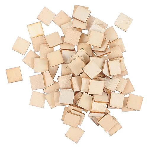 JEWEDECO 100stücke Quadratische Holzscheiben Unbehandelt Diy Bastelmaterial Für Malerei Handwerk Und Deko Für Hochzeitsornamente von JEWEDECO