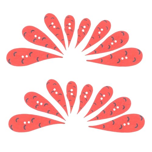 JEWEDECO 100 Stück Karottenknöpfe aus Holz in Stabile DIY Weihnachtsdeko für Schneemann nasen Nähknöpfe Handgefertigte Holzknöpfe für Basteln und Nähen von JEWEDECO