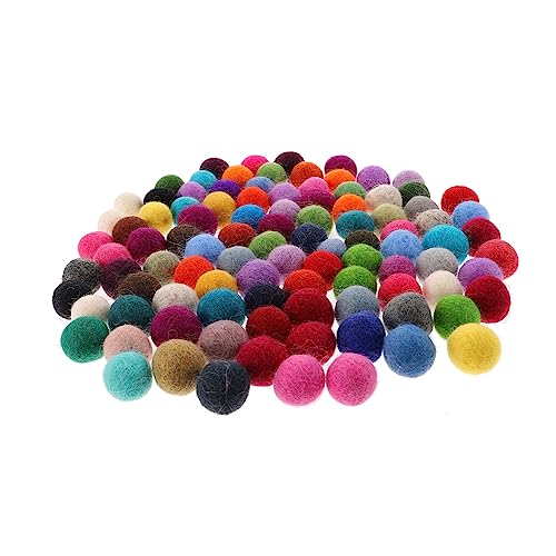 JEWEDECO 100stücke DIY Filzkugel Dekore DIY Ornament Zubehör Haarnadel Materialien Filzmaterial Filzkugel Für Kreative Projekte von JEWEDECO