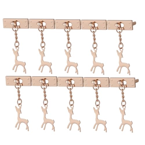 JEWEDECO 10Stücke Dekorative Schnallen Handgefertigte Hirschbeutel Schnalle Elegantes DIY Taschenzubehör mit Korrosionsbeständigem Finish JEWEDECO 10Stücke Dekorative Schnallen Handgefertigte Hirschbeutel Schnalle Elegantes DIY Taschenzubehör mit Korrosionsbeständigem Finish von JEWEDECO