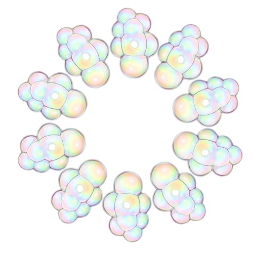 JEWEDECO 10Stücke Wolkenperlen Acryl Handgefertigte Distanzperlen für Schmuckdesign Ergänzung für Armbänder und Ohrringe Einzigartige Farben und JEWEDECO 10Stücke Wolkenperlen Acryl Handgefertigte Distanzperlen für Schmuckdesign Ergänzung für Armbänder und Ohrringe Einzigartige Farben und von JEWEDECO