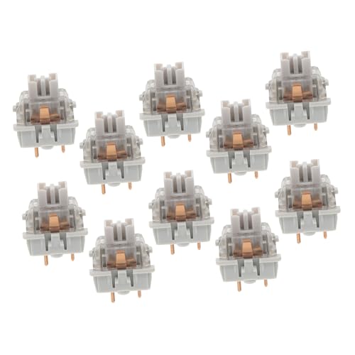 JEWEDECO 10stücke Graue Holzachse Mechanische Tastaturteile Lineare Schalter Für Gaming-tastaturen Mit Stabiler Dreibeiniger Konstruktion von JEWEDECO