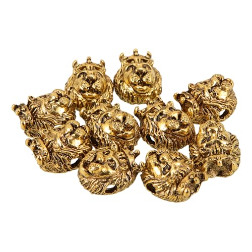 JEWEDECO 10stücke Zinklegierung Löwenkopf Abstandsperle Für Diy Schmuck Löwenkopfperle Zur Herstellung Von Halsketten Armbändern Und Haargummis JEWEDECO 10stücke Zinklegierung Löwenkopf Abstandsperle Für Diy Schmuck Löwenkopfperle Zur Herstellung Von Halsketten Armbändern Und Haargummis von JEWEDECO