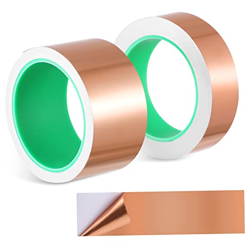 JEWEDECO 2 Rollen Doppelseitiges Kupferfolienband Selbstklebendes Emi Abschirmband für Reparaturen Bastelarbeiten und Elektronische Anwendungen JEWEDECO 2 Rollen Doppelseitiges Kupferfolienband Selbstklebendes Emi Abschirmband für Reparaturen Bastelarbeiten und Elektronische Anwendungen von JEWEDECO