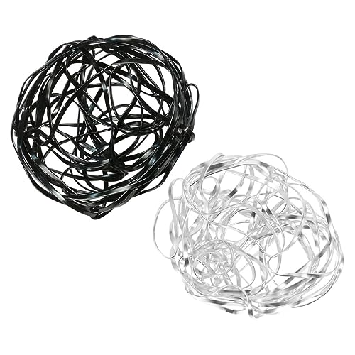 JEWEDECO 2 Stück Blumenarrangement Netz Teilig Flexibel Blumenhalter für Vase Fixiergitter DIY Floristik Zubehör in Silber und Schwarz von JEWEDECO