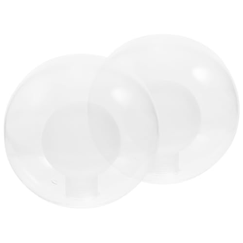 JEWEDECO 2 Stück Teiliges Lampenschirm Kugelförmiger Lampenschirm aus Durchmesser Opalweiß Ersatz Lampenglas für Deckenlampe Pendelleuchte Geeignet für Fassung von JEWEDECO
