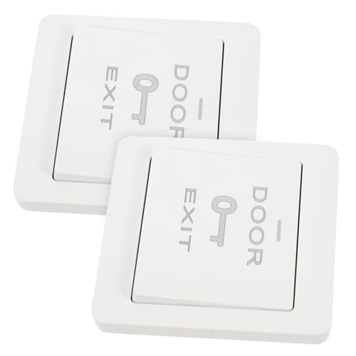 JEWEDECO 2 Stück Türzugang Push to exit taste Wandplatte Schutzabdeckung für Türöffner Einfache Montage Langlebiges Material Kompatibel mit Türglocken und Zugangskontrollsystemen JEWEDECO 2 Stück Türzugang Push to exit taste Wandplatte Schutzabdeckung für Türöffner Einfache Montage Langlebiges Material Kompatibel mit Türglocken und Zugangskontrollsystemen von JEWEDECO