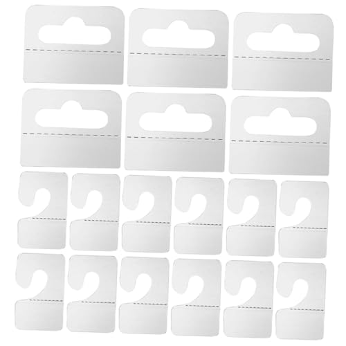 JEWEDECO 200 Stück Teiliges Transparente Selbstklebende Haken Pvc hängende Etikettenhalter mit Euroloch Vielseitig für Einzelhandel Schmuck Blumen Büro und Haushaltsdekoration Geeignet von JEWEDECO