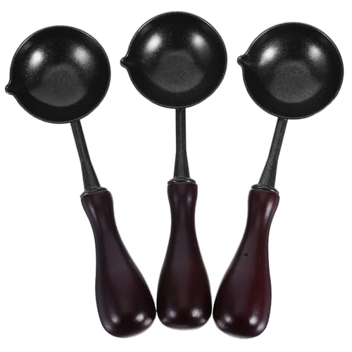 JEWEDECO 3 Stück Teiliges Wachslöffel nicht Haftender Beschichtung Holzgriff aus Violettem Sandelholz Vielseitiges Schmelzwerkzeug für Wachssiegel für Einladungen Bastelprojekte und JEWEDECO 3 Stück Teiliges Wachslöffel nicht Haftender Beschichtung Holzgriff aus Violettem Sandelholz Vielseitiges Schmelzwerkzeug für Wachssiegel für Einladungen Bastelprojekte und von JEWEDECO