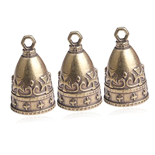 JEWEDECO 3stücke Kleine Glockenanhänger Aus Messing Für DIY Schmuck Bastelprojekte Und Weihnachtsdekoration Für Windspiele Und Heimdekoration Sicher Und Langlebig von JEWEDECO